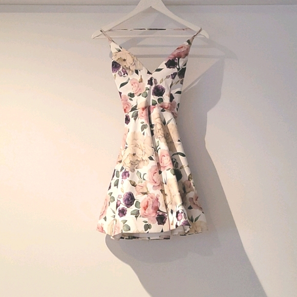 Floral Strappy Party Dress - Picture 1 of 4